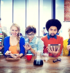 users on mobile devices