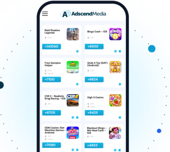 Adscend Media mobile app offerwall example